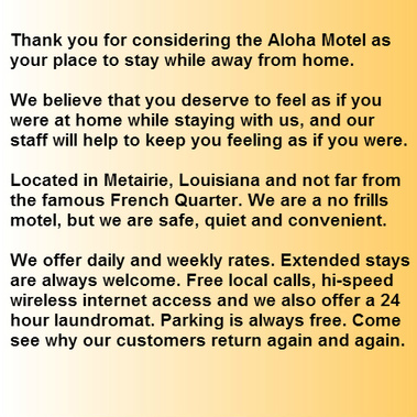Aloha Motel Metairie New Orleans